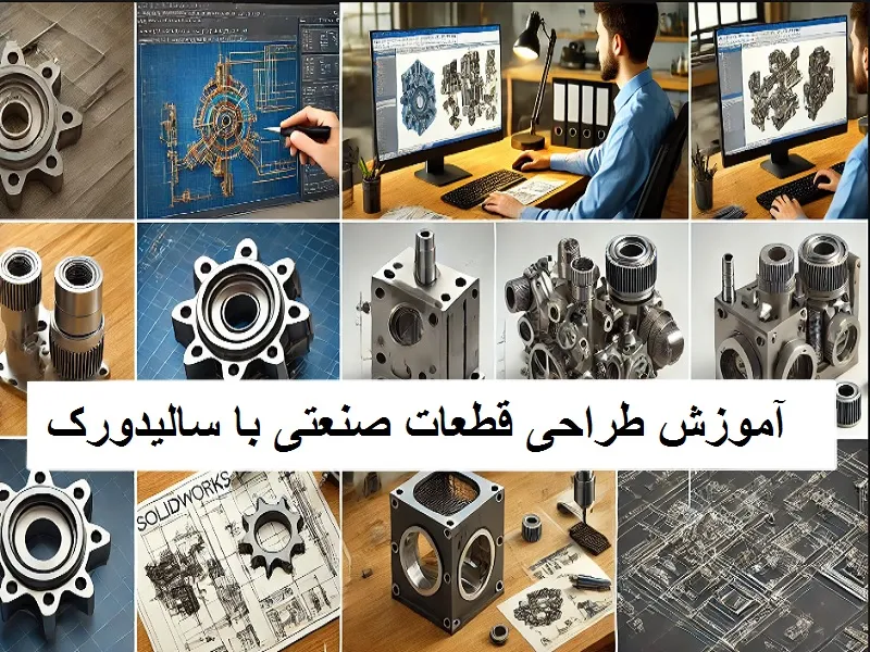 آموزش طراحی قطعات صنعتی با سالیدورک